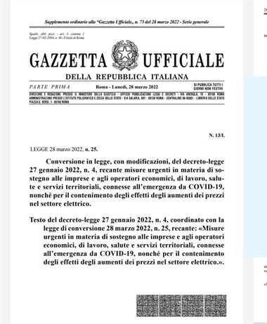 AGRODIPAB – RETE HORECA approvato primo emendamento